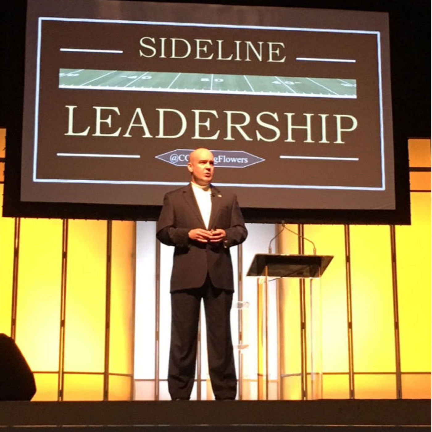 Through his Sideline Leadership programs, he works with schools, athletic organizations, coaches, and businesses.